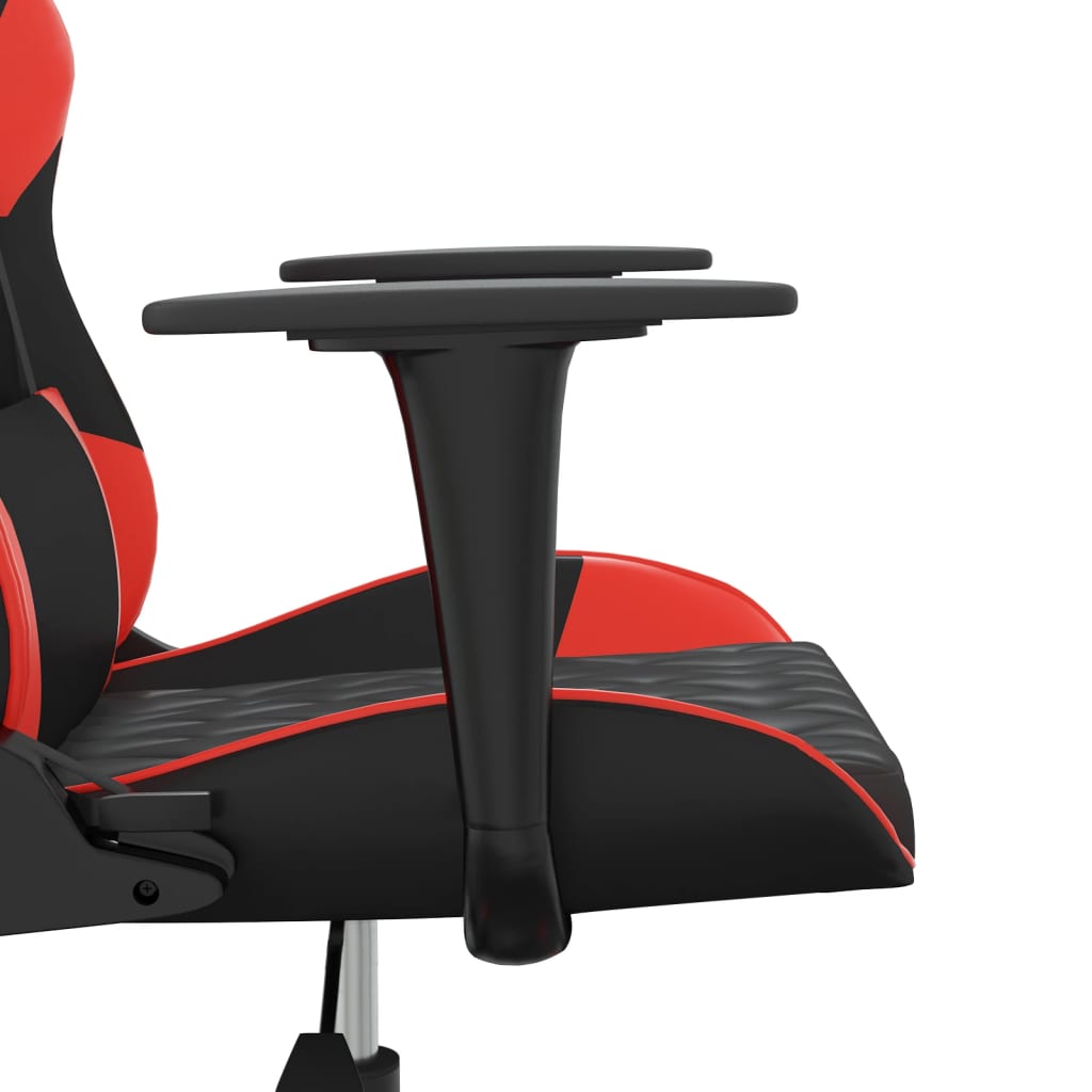 vidaXL Gamestoel met voetensteun kunstleer zwart en goudkleurig