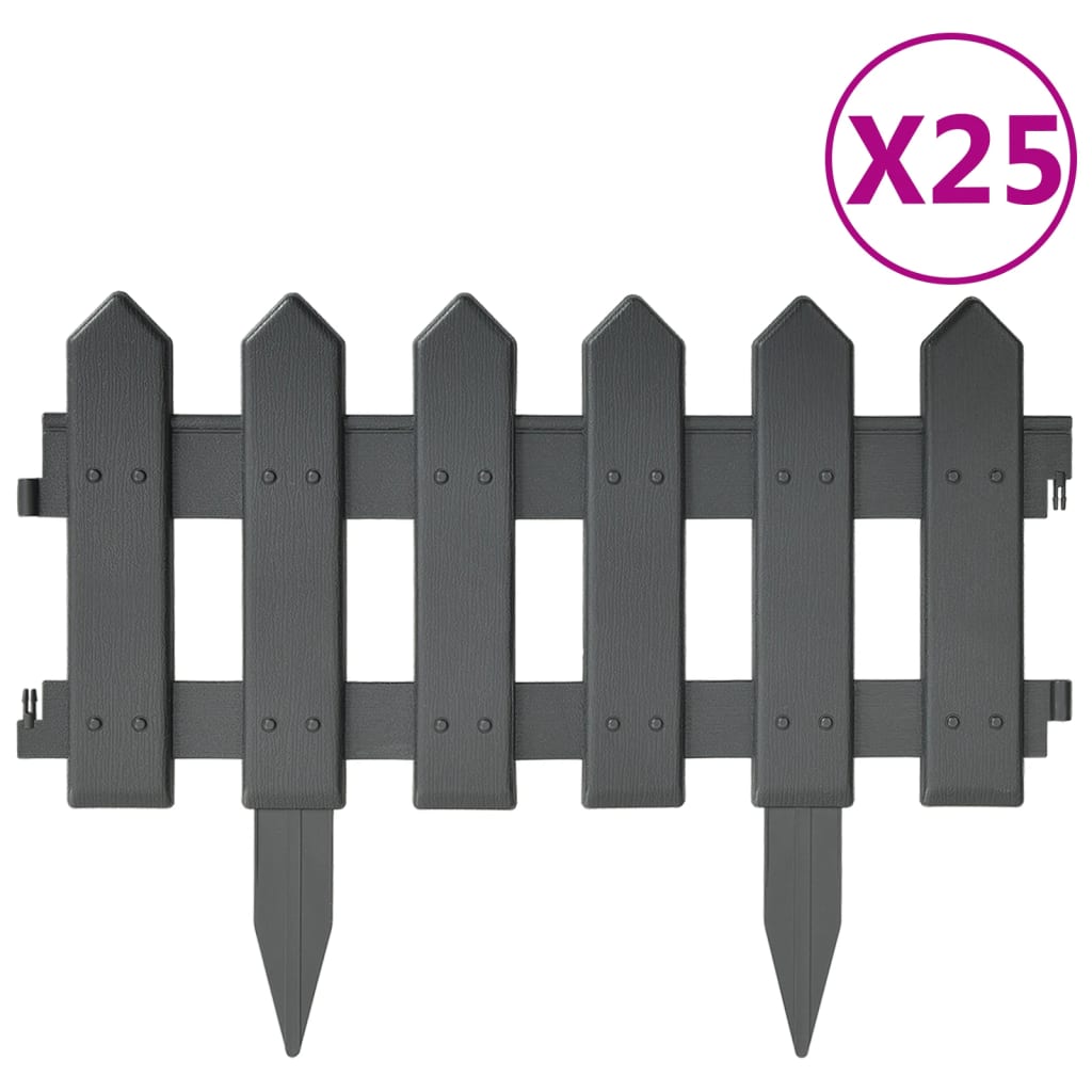 vidaXL Gazonranden 25 st 10 m PP wit - Aashly