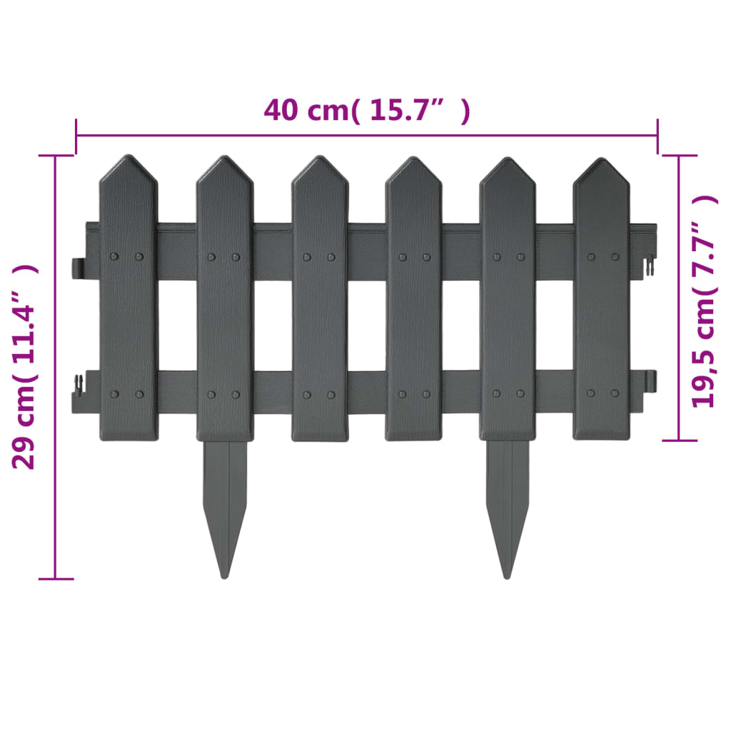 vidaXL Gazonranden 25 st 10 m PP wit - Aashly