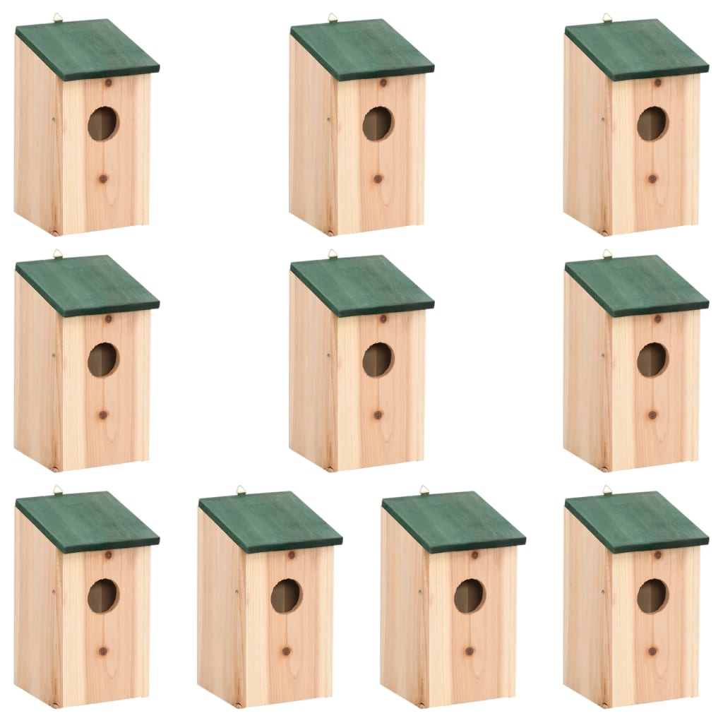 vidaXL Vogelhuisjes 4 st 12x12x22 cm hout - Aashly
