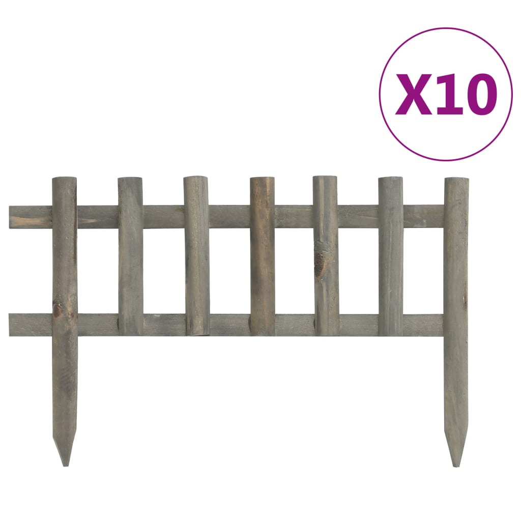 vidaXL Gazonranden 10 st 4,4 m vurenhout - Aashly