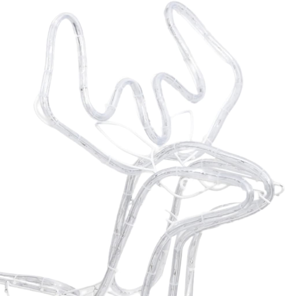 vidaXL Kerstfiguur rendier met bewegende kop 2 st 76x42x87 cm koudwit