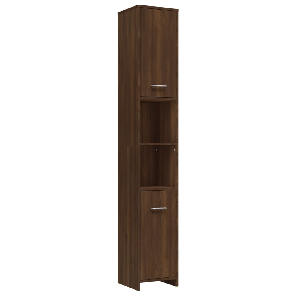 vidaXL 4-delige Badkamermeubelset bewerkt hout oud houtkleurig - Aashly