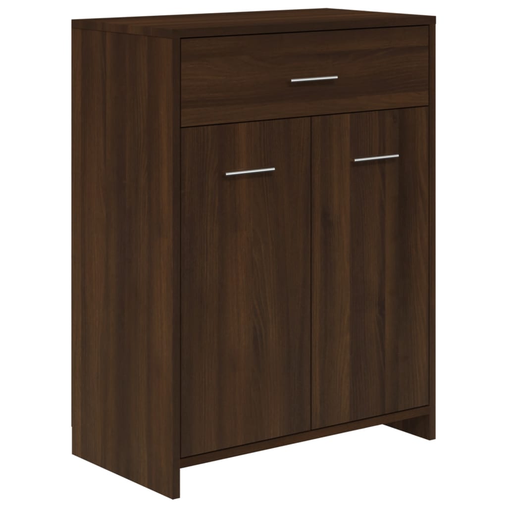 vidaXL 4-delige Badkamermeubelset bewerkt hout oud houtkleurig - Aashly