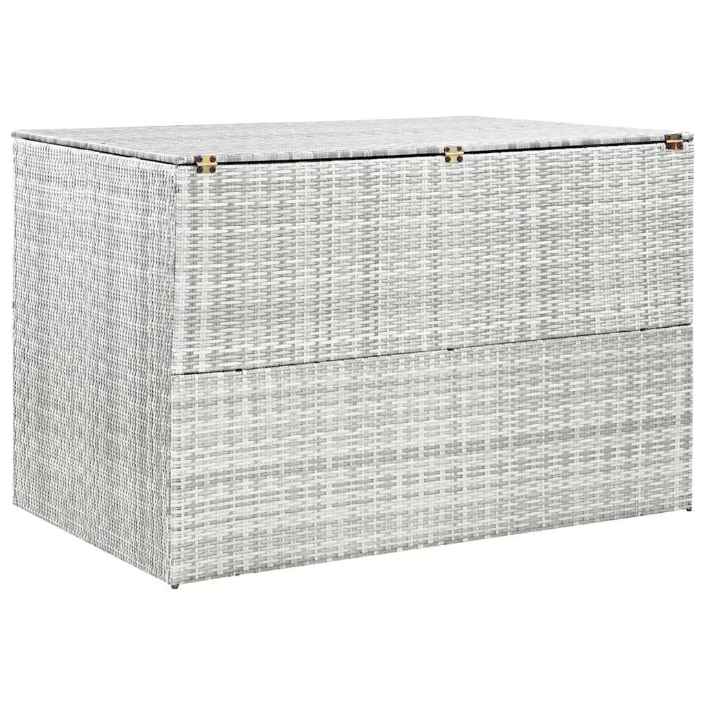 vidaXL Tuinbox 150x100x100 cm poly rattan lichtgrijs