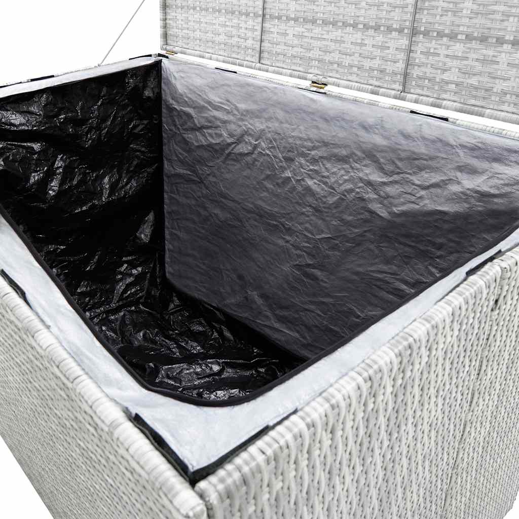 vidaXL Tuinbox 150x100x100 cm poly rattan lichtgrijs