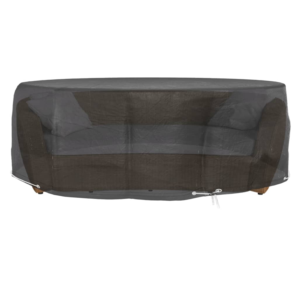 vidaXL Tuinmeubelhoezen voor loungebed 2 st 10 oogjes rond Ø236x67 cm - Aashly
