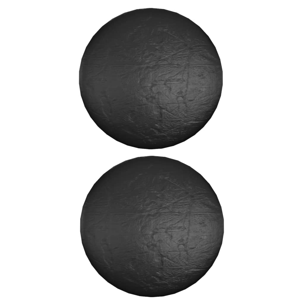 vidaXL Tuinmeubelhoezen voor loungebed 2 st 10 oogjes rond Ø236x67 cm - Aashly