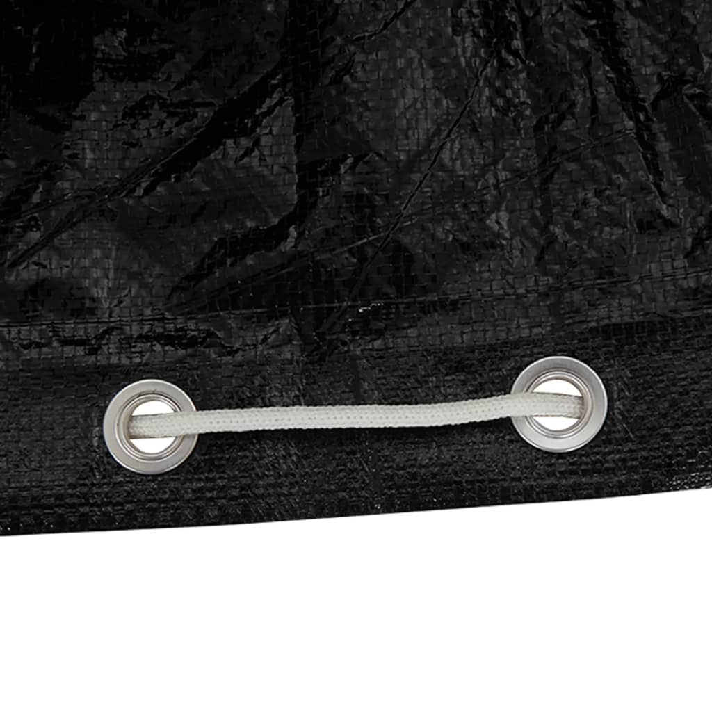 vidaXL Tuinmeubelhoezen voor loungebed 2 st 10 oogjes rond Ø236x67 cm - Aashly