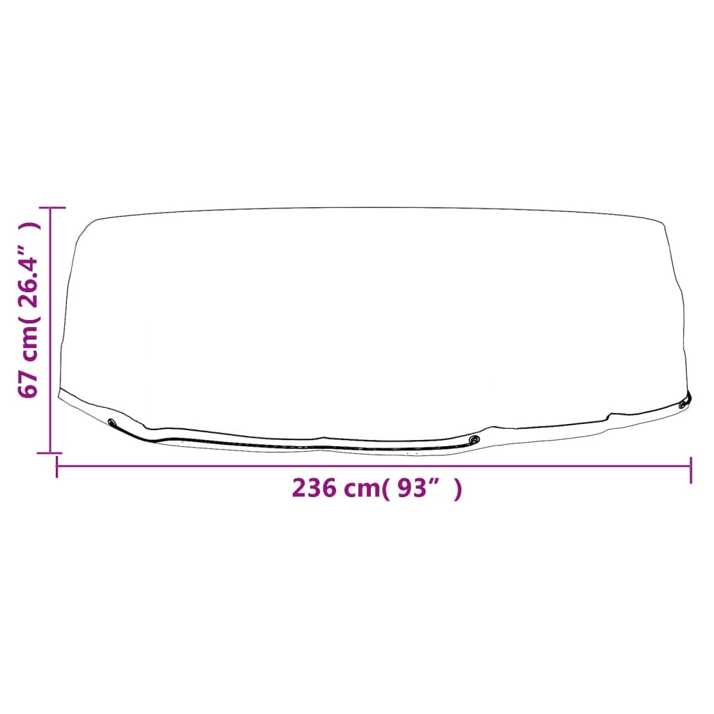 vidaXL Tuinmeubelhoezen voor loungebed 2 st 10 oogjes rond Ø236x67 cm - Aashly