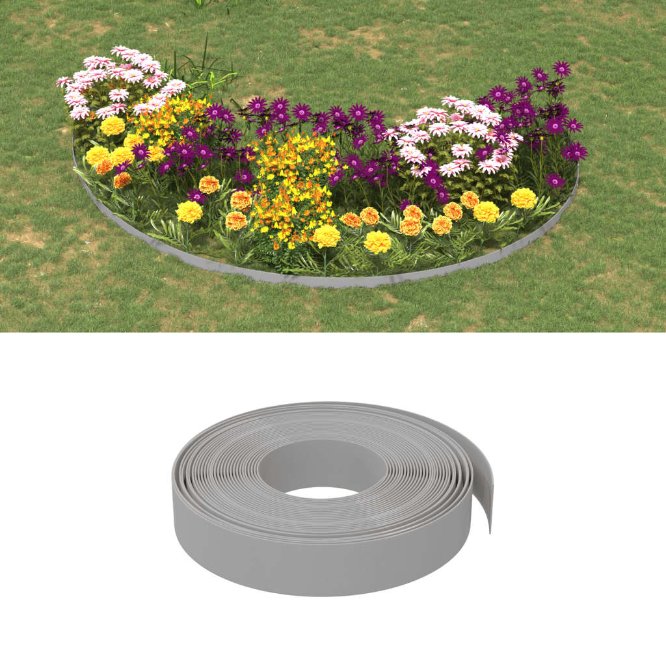 vidaXL Tuinranden 3 st 10 m 15 cm polyetheen zwart - Aashly