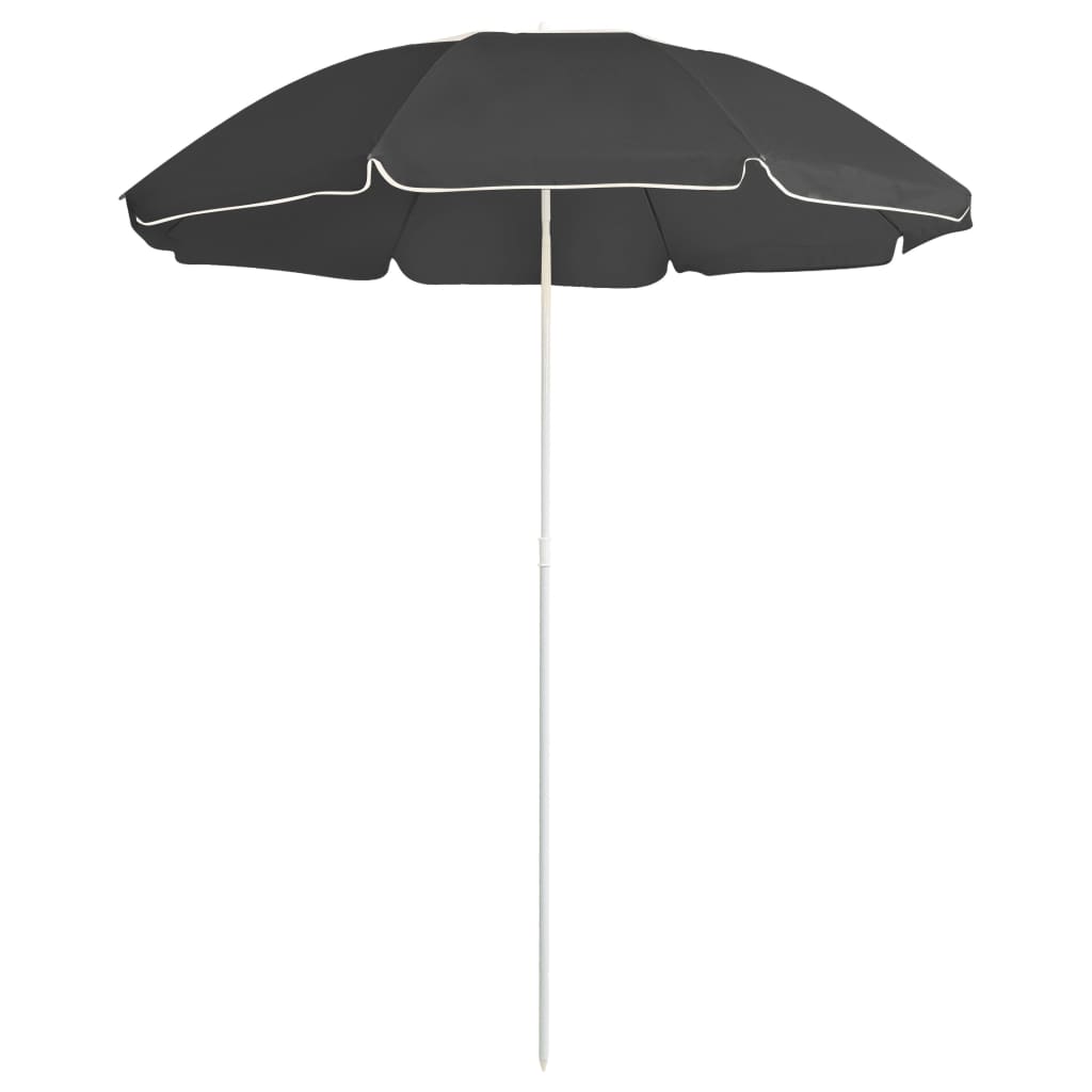 vidaXL Parasol met stalen paal 180 cm antracietkleurig - Aashly