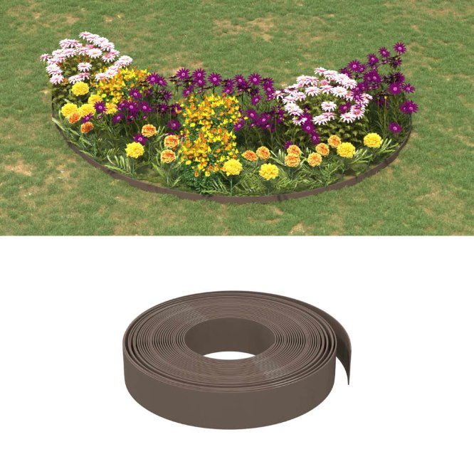vidaXL Tuinranden 3 st 10 m 15 cm polyetheen zwart - Aashly