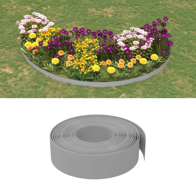 vidaXL Tuinranden 3 st 10 m 15 cm polyetheen zwart - Aashly