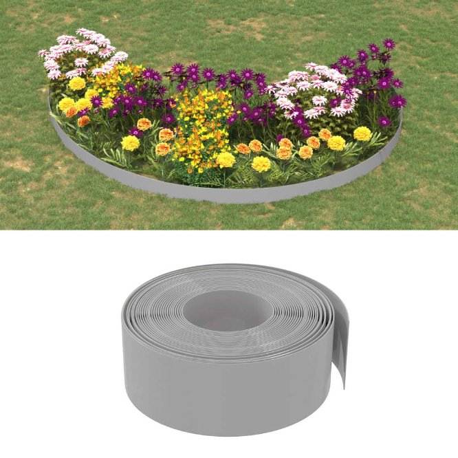 vidaXL Tuinranden 3 st 10 m 15 cm polyetheen zwart - Aashly