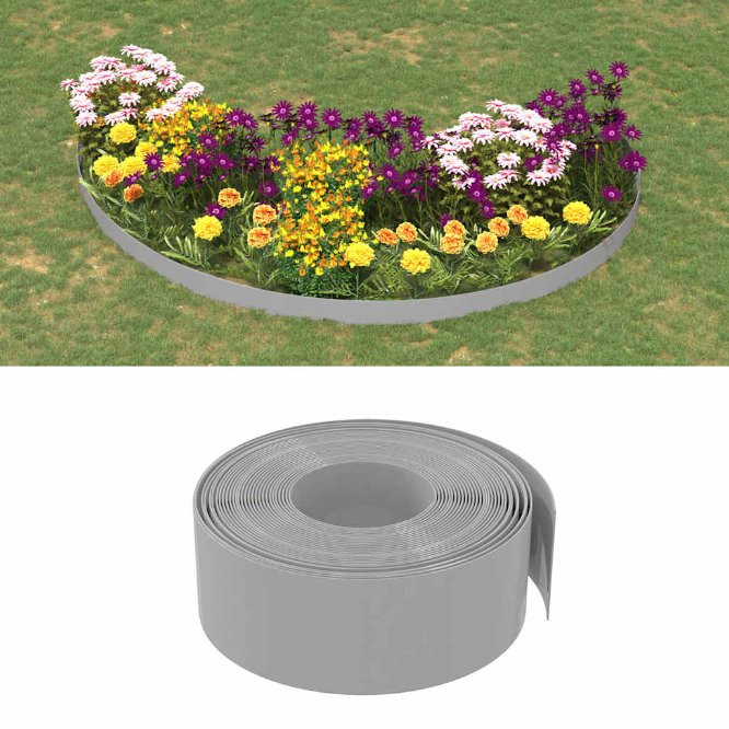 vidaXL Tuinranden 3 st 10 m 15 cm polyetheen zwart - Aashly