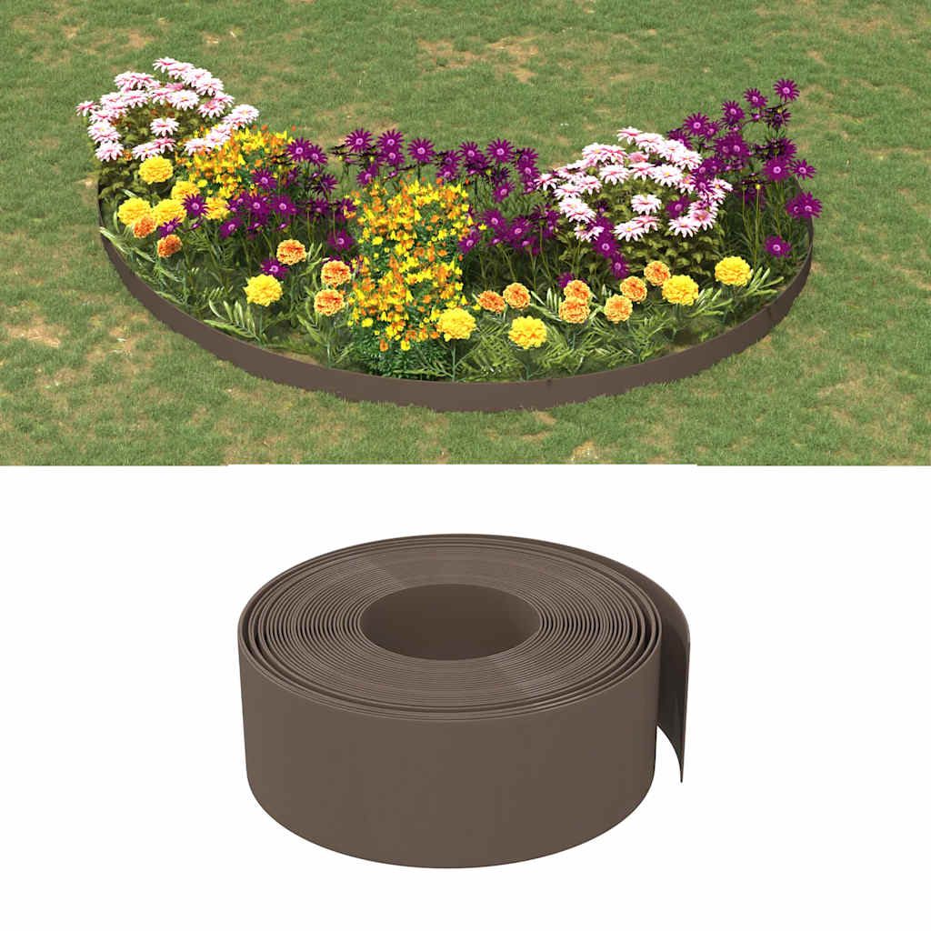 vidaXL Tuinranden 3 st 10 m 15 cm polyetheen zwart - Aashly