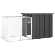 vidaXL Konijnenhok 200x91x100 cm gegalvaniseerd staal grijs - Aashly