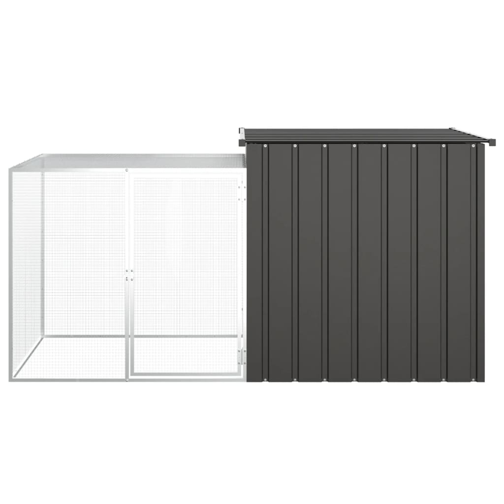 vidaXL Konijnenhok 200x91x100 cm gegalvaniseerd staal grijs - Aashly