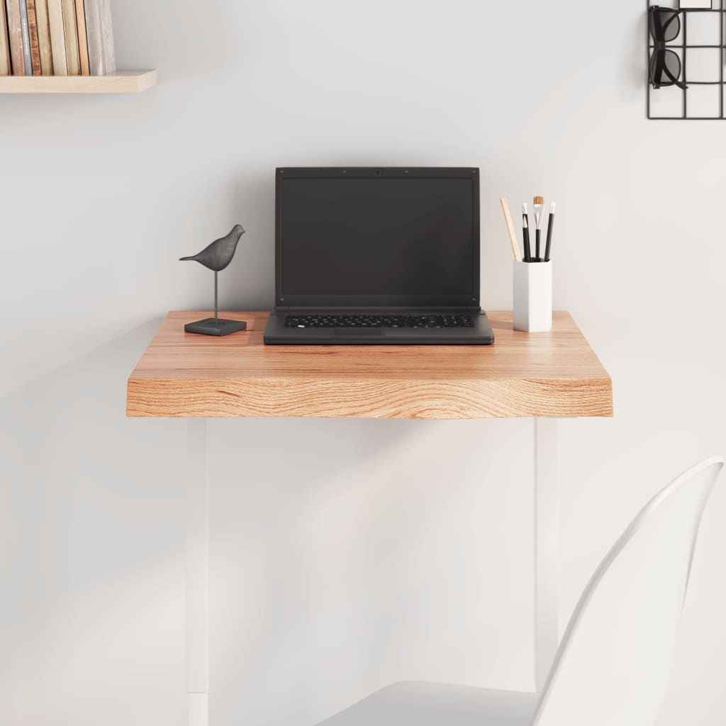 vidaXL Tafelblad 100x60x2 cm behandeld massief eikenhout donkerbruin