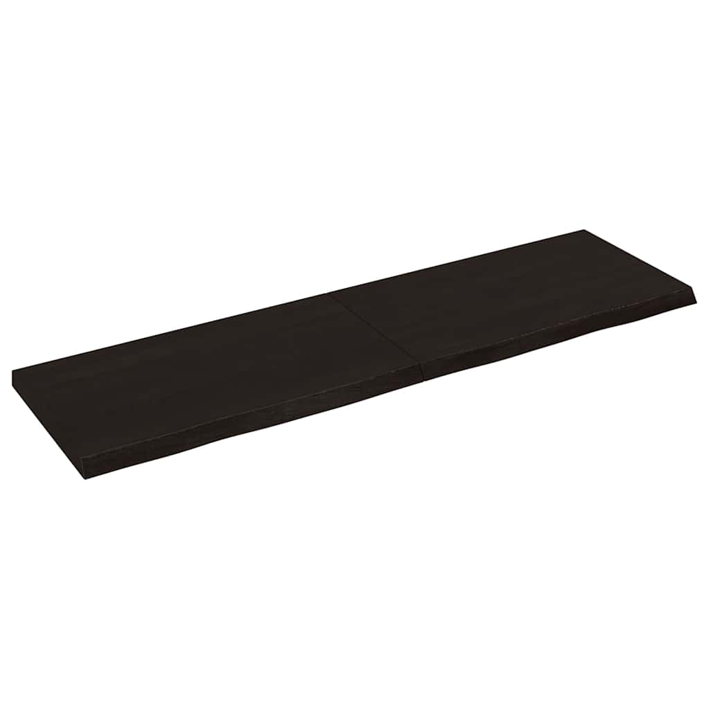 vidaXL Tafelblad 100x60x2 cm behandeld massief eikenhout donkerbruin