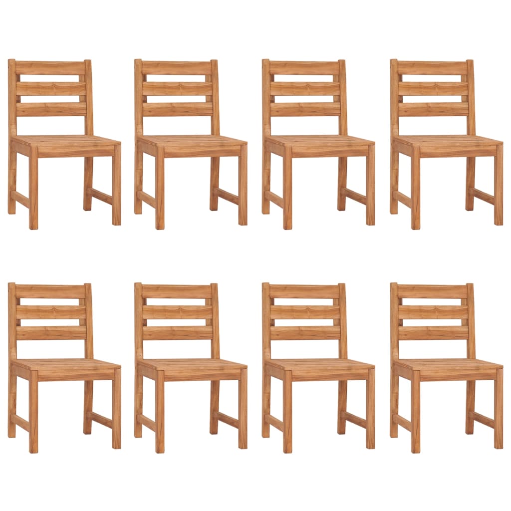 vidaXL Tuinstoelen 8 st massief teakhout - Aashly