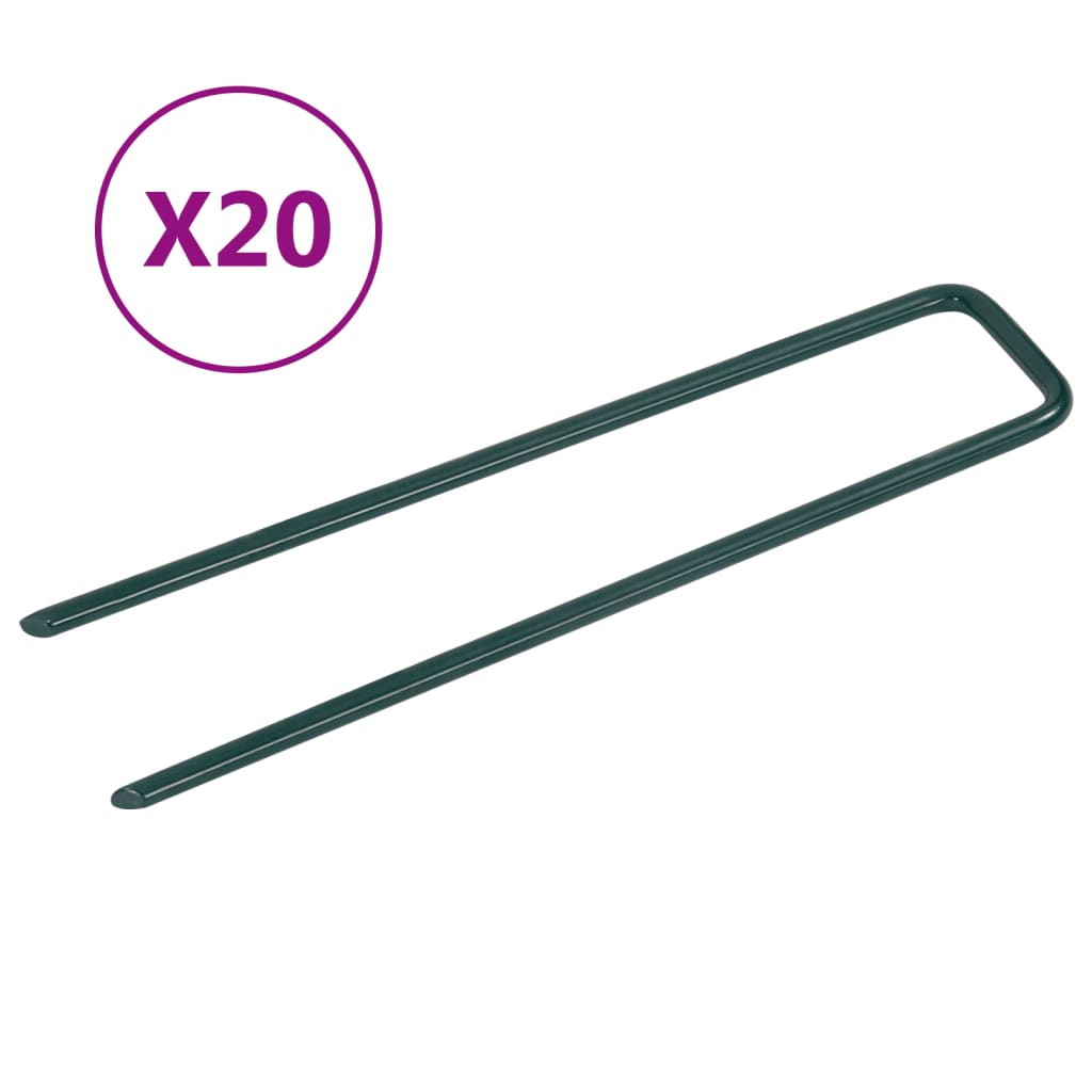 vidaXL Kunstgraspennen 20 st U-vormig ijzer - Aashly