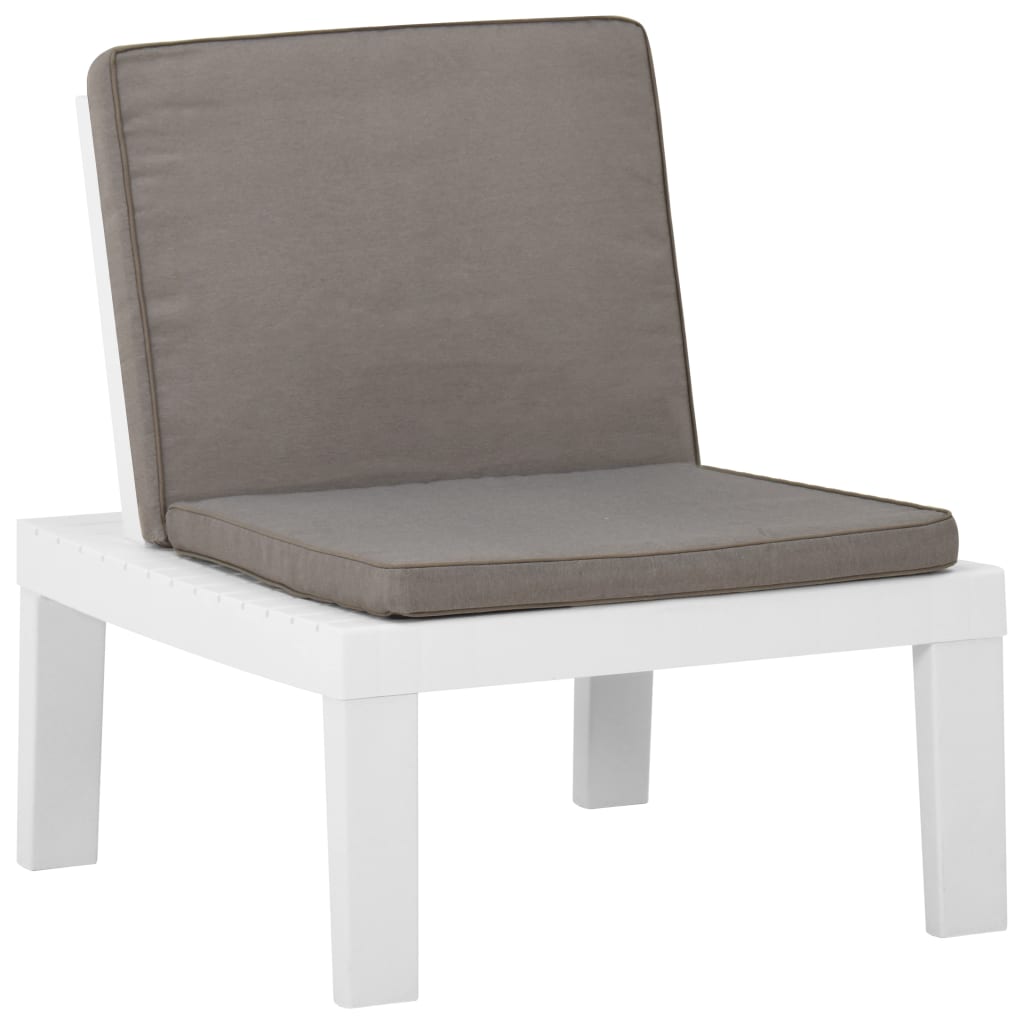 vidaXL Loungestoelen 2 st met kussens kunststof grijs - Aashly