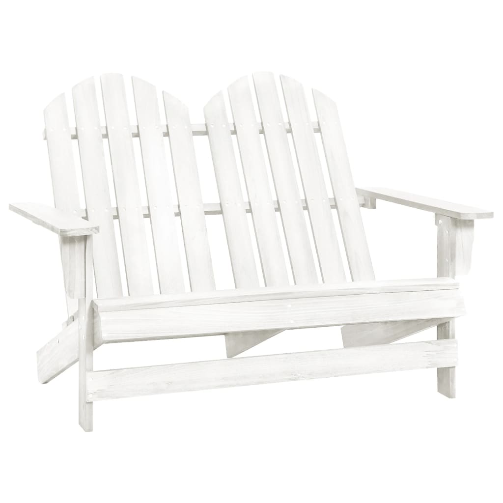 vidaXL Tuinstoel 2-zits Adirondack massief vurenhout grijs - Aashly