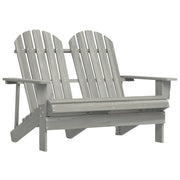 vidaXL Tuinstoel 2-zits Adirondack massief vurenhout grijs - Aashly
