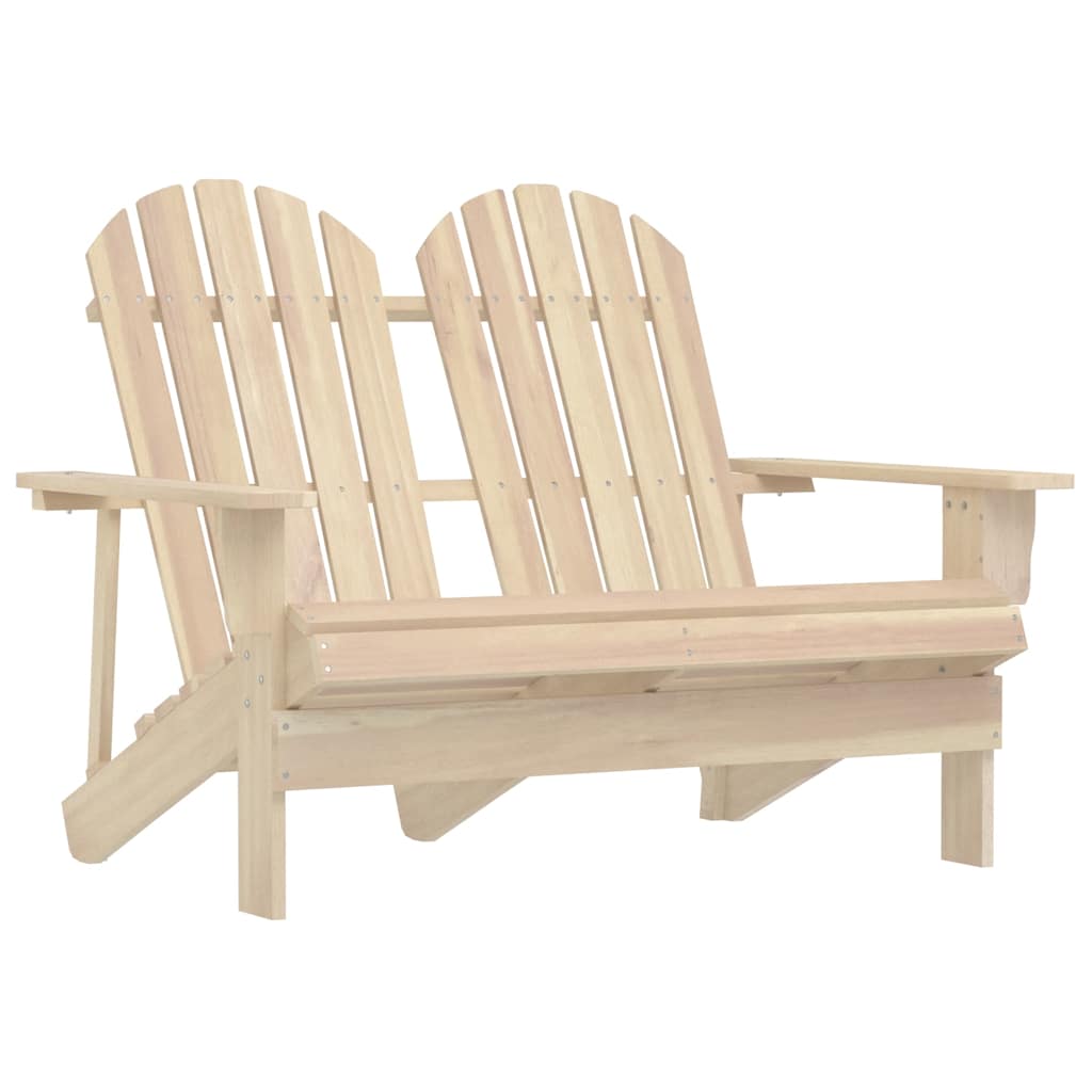 vidaXL Tuinstoel 2-zits Adirondack massief vurenhout grijs - Aashly