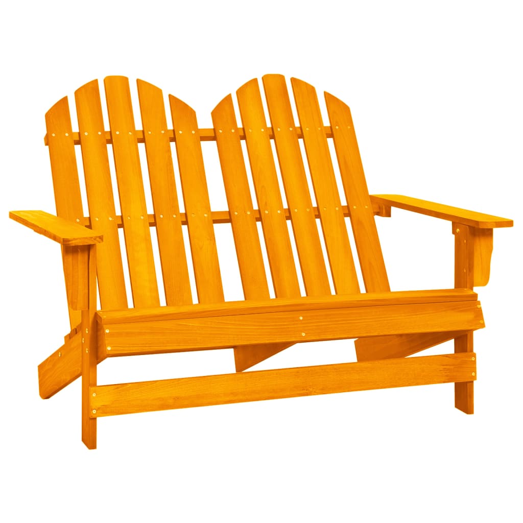 vidaXL Tuinstoel 2-zits Adirondack massief vurenhout grijs - Aashly