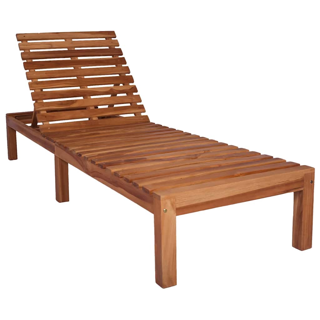 vidaXL Ligbedden 2 st massief teakhout