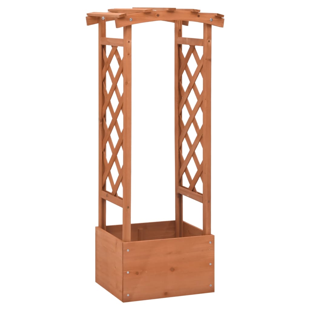 vidaXL Latwerkplantenbak met boog 49x39x130 cm vurenhout - Aashly