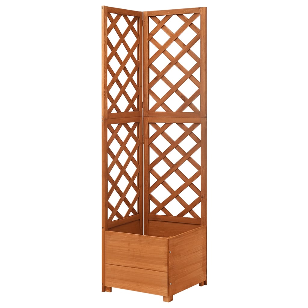 vidaXL Latwerkplantenbak hoekmodel 40x40x150 cm vurenhout grijs - Aashly