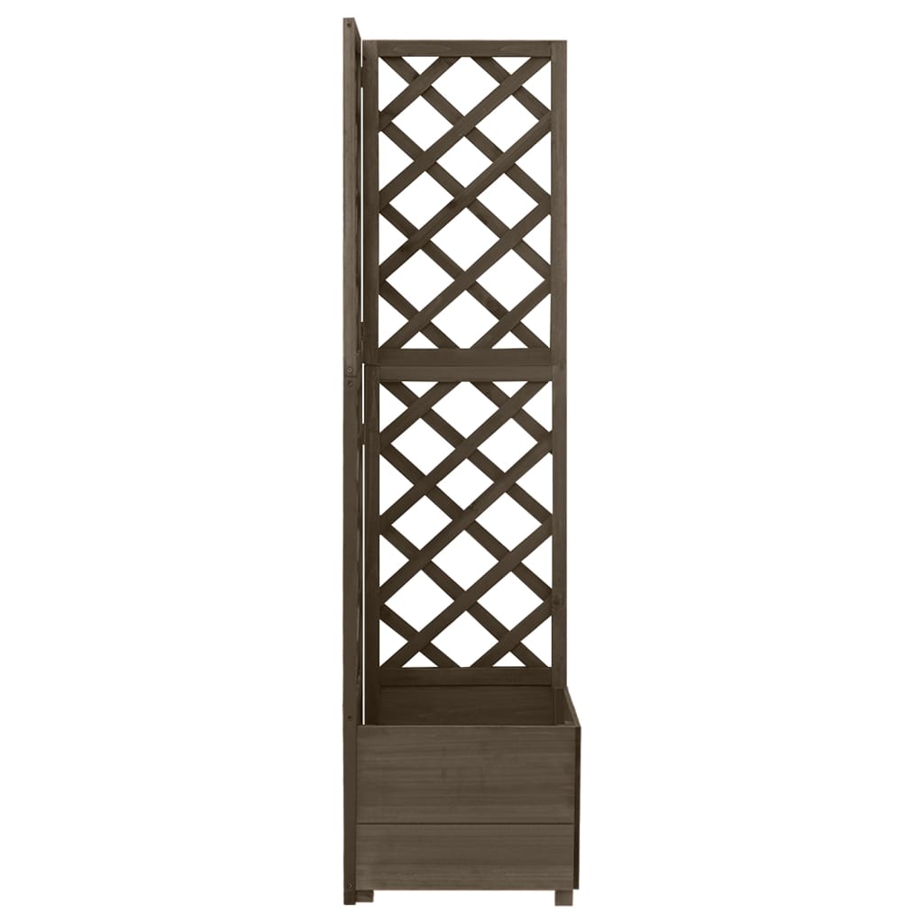 vidaXL Latwerkplantenbak hoekmodel 40x40x150 cm vurenhout grijs - Aashly