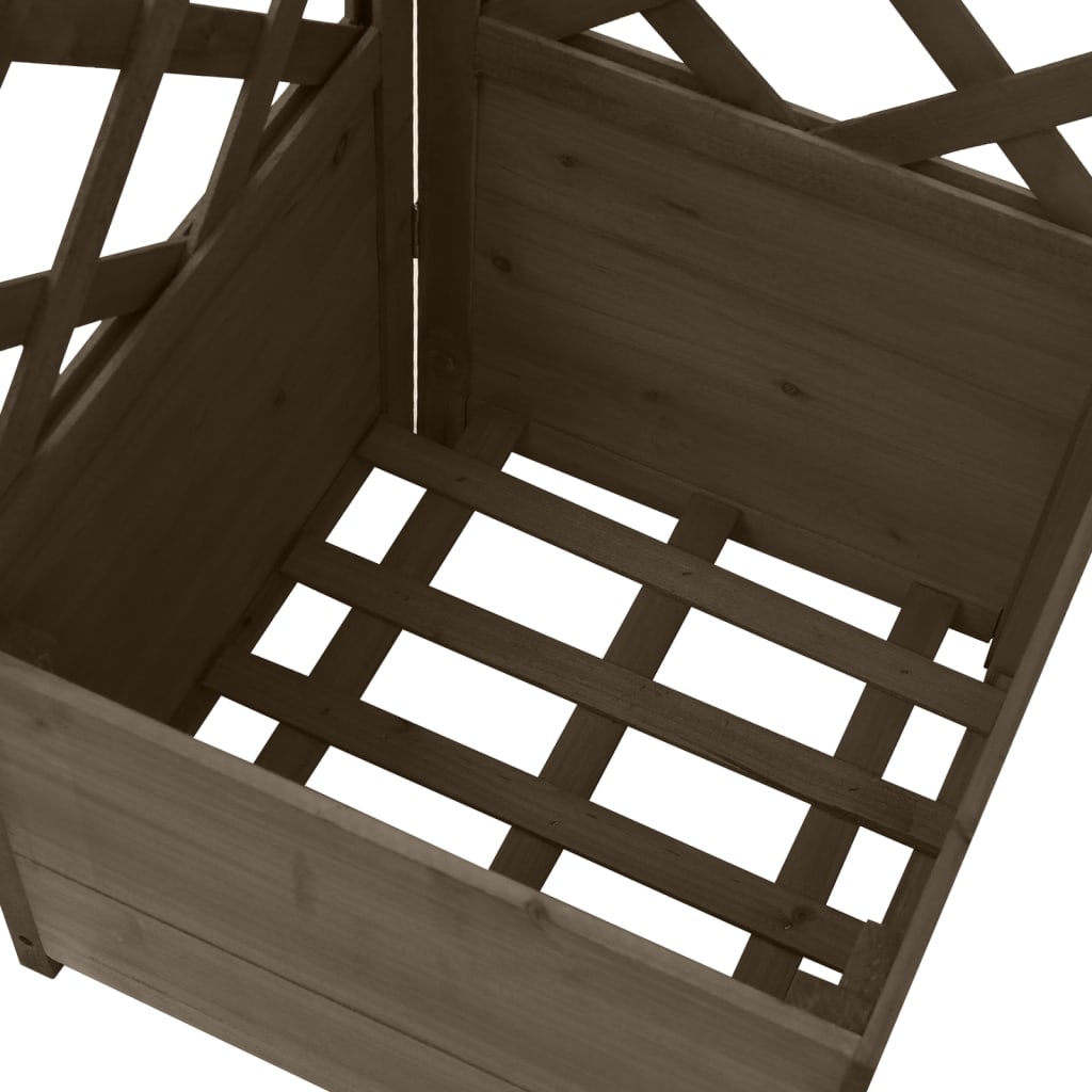 vidaXL Latwerkplantenbak hoekmodel 40x40x150 cm vurenhout grijs - Aashly