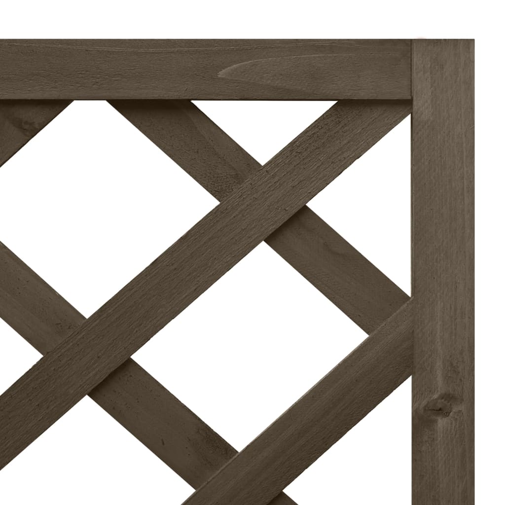 vidaXL Latwerkplantenbak hoekmodel 40x40x150 cm vurenhout grijs - Aashly