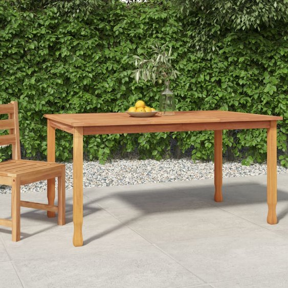 vidaXL Garden Table 150x90x75 cm Solid Teak Wood