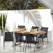 vidaXL Tuinstoelen 2 st staal en textileen zwart