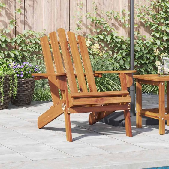 vidaXL Adirondack tuinstoel met voetensteun massief acaciahout - Aashly