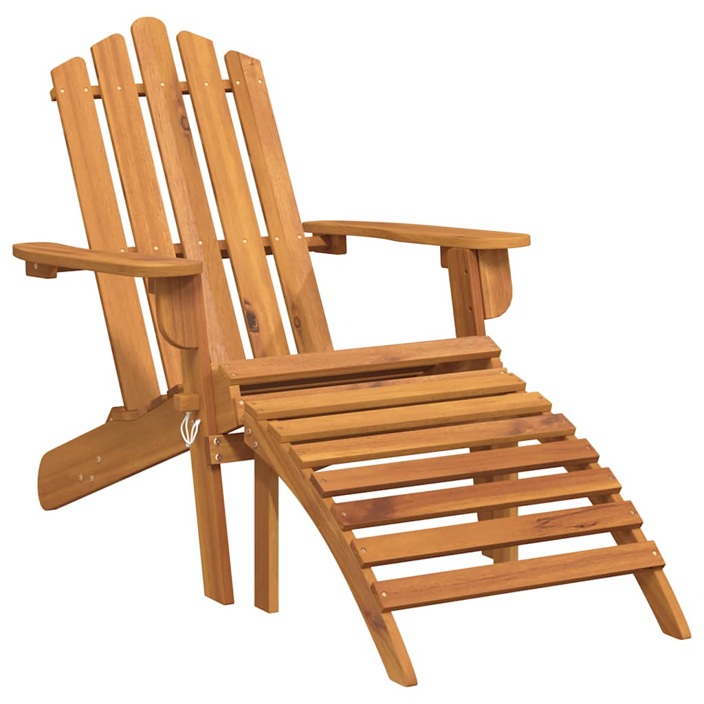 vidaXL Adirondack tuinstoel met voetensteun massief acaciahout - Aashly