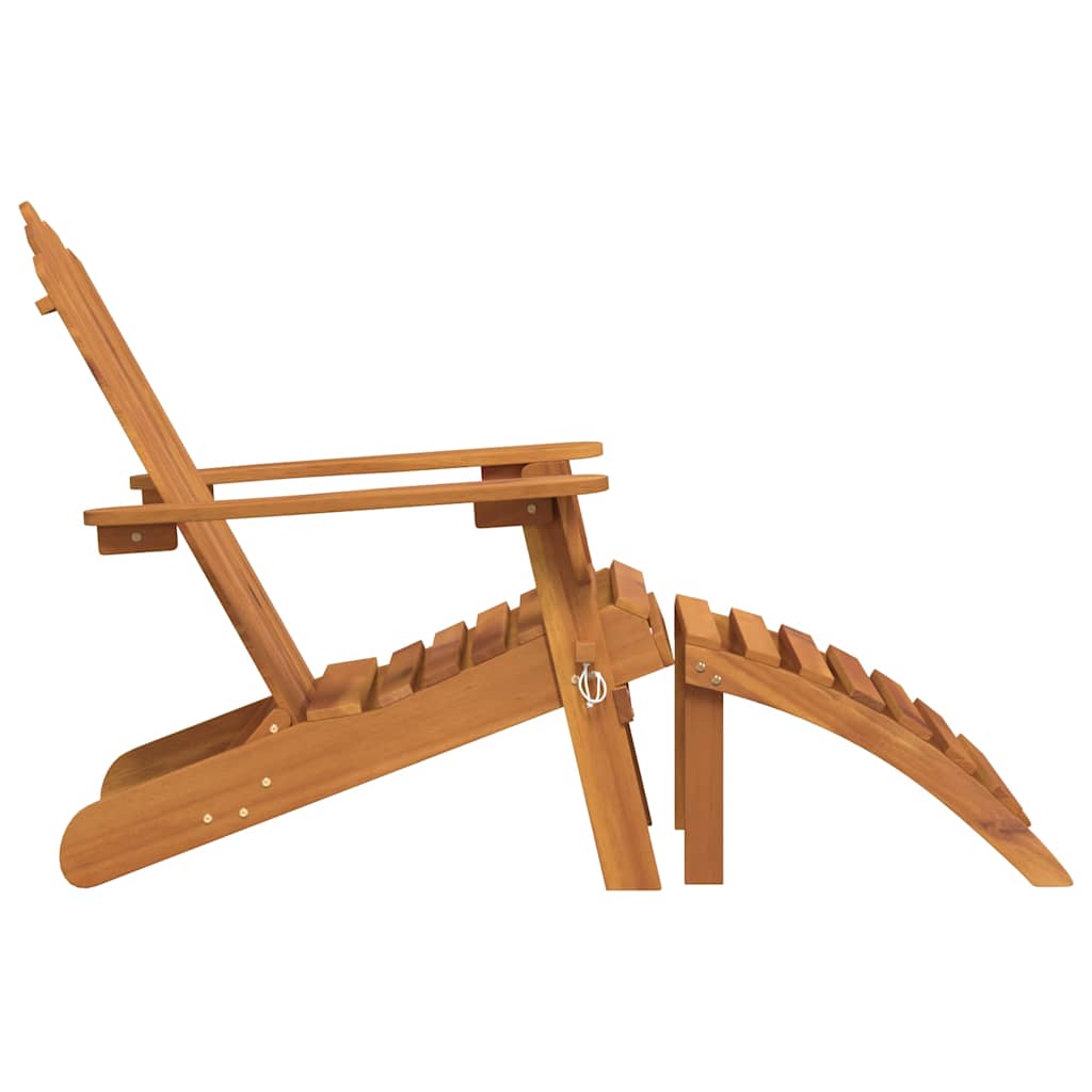 vidaXL Adirondack tuinstoel met voetensteun massief acaciahout - Aashly