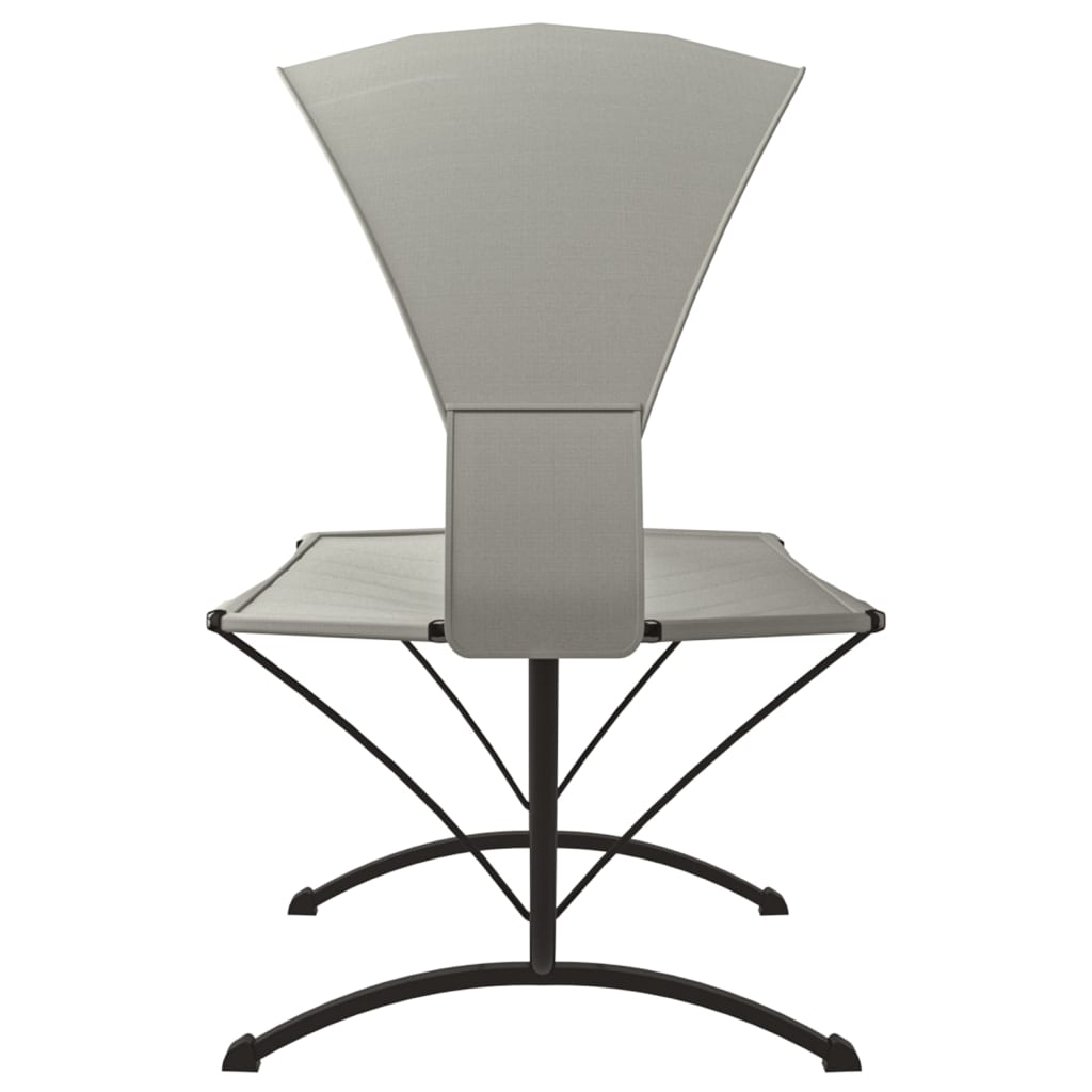 vidaXL Loungebed met luifel staal en oxford stof crèmekleurig - Aashly