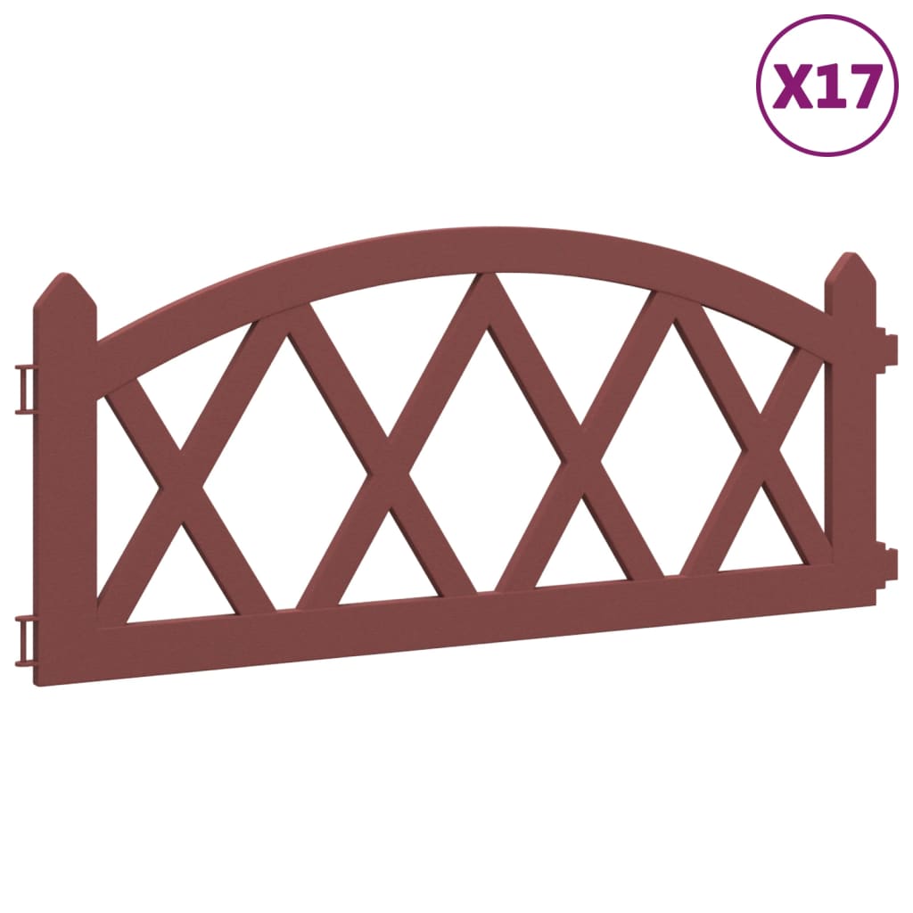 vidaXL Gazonranden 17 st 10 m polypropeen rood - Aashly