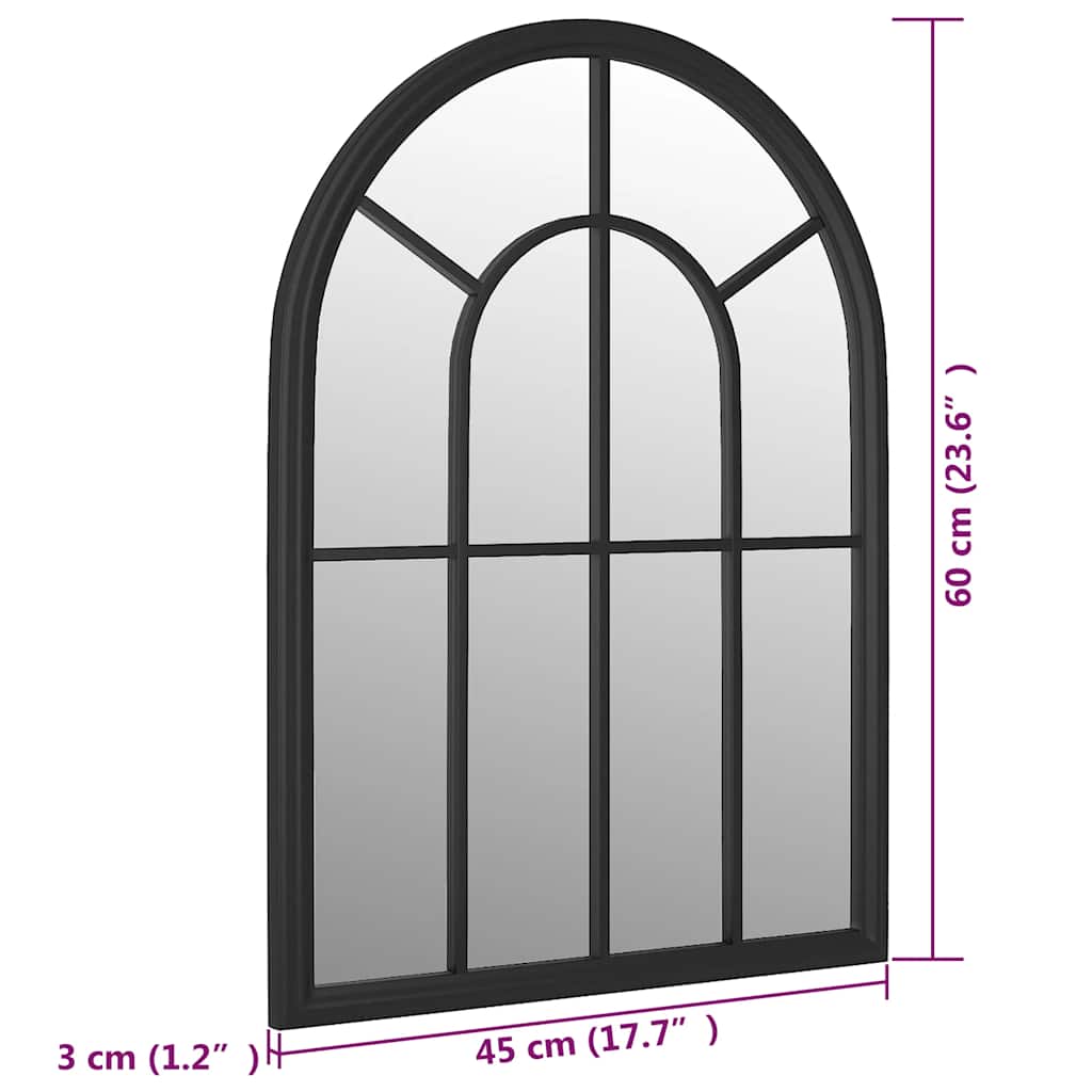 vidaXL Garden Mirror 60x45 cm Iron Sand-colored