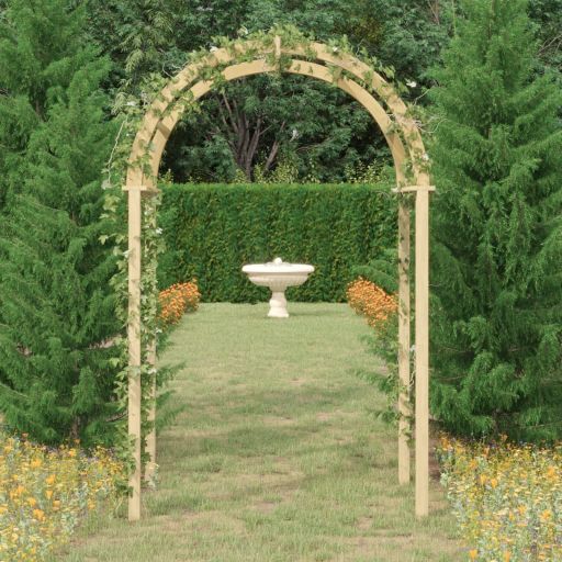 vidaXL Boog met latwerk 141x97x243 cm geïmpregneerd massief grenenhout - Aashly
