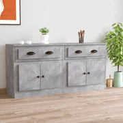 vidaXL Dressoirs 2 st bewerkt hout betongrijs - Aashly