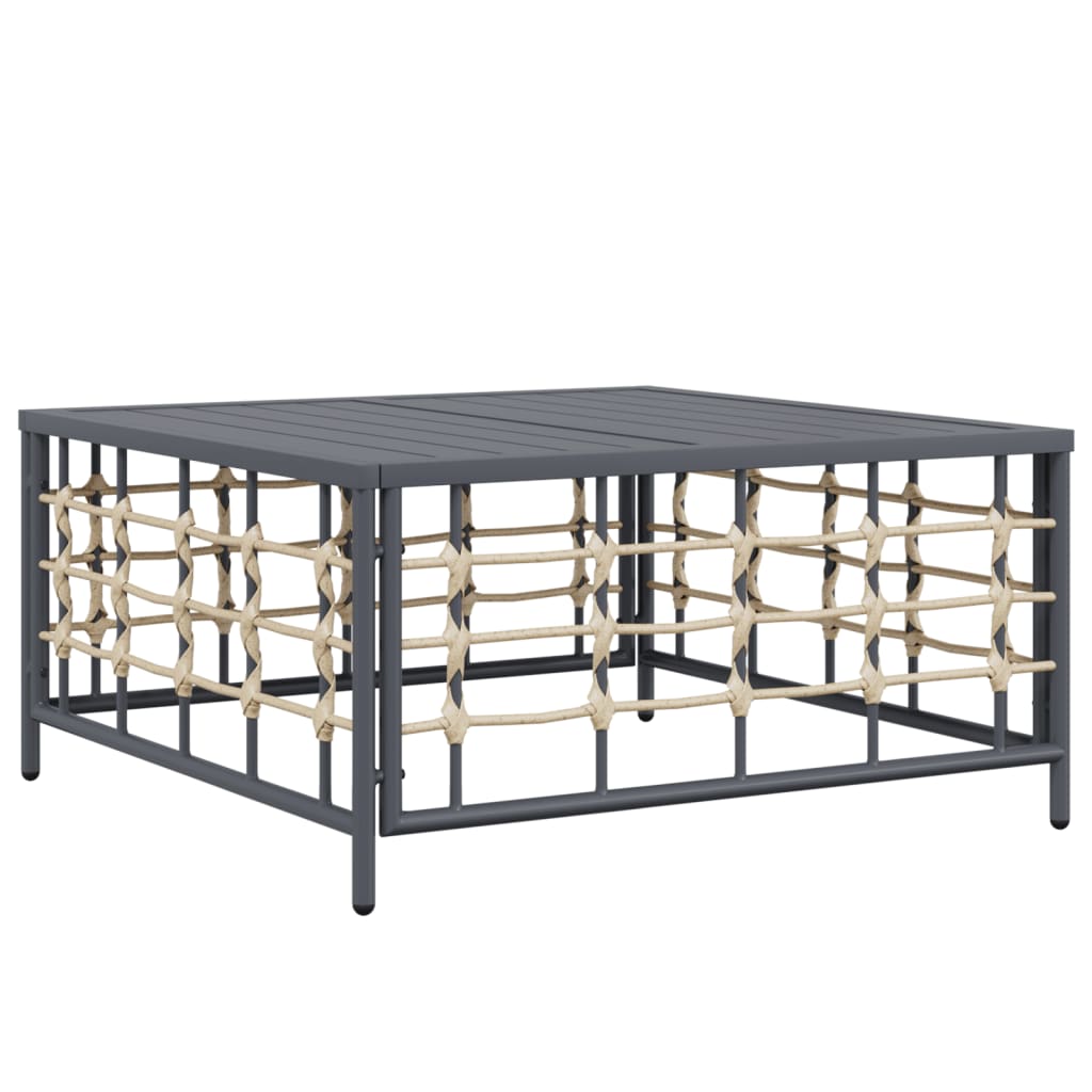 vidaXL 10-delige Loungeset met kussens poly rattan antracietkleurig - Aashly