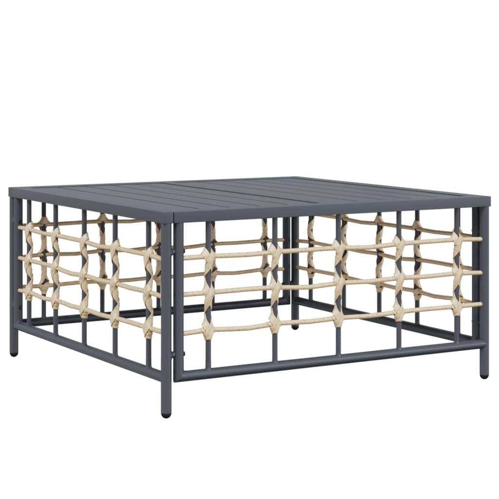 vidaXL 9-delige Loungeset met kussens poly rattan antracietkleurig - Aashly